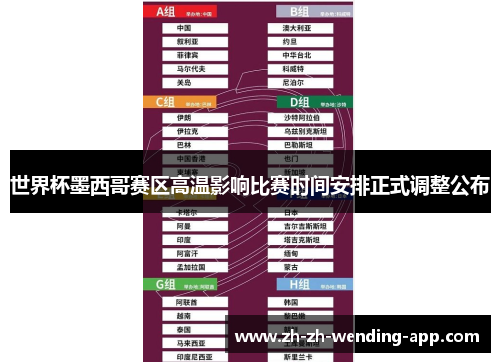 世界杯墨西哥赛区高温影响比赛时间安排正式调整公布